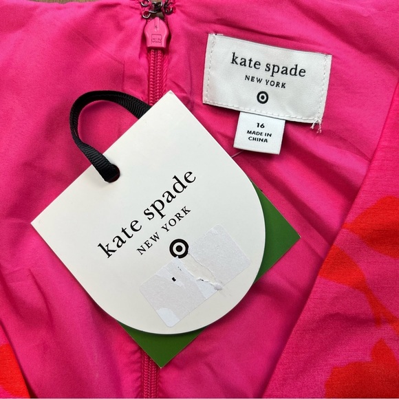 Kate Spade Pink Floral Peplum Sleeveless Midi Dress, 16 - Picture 5 of 8